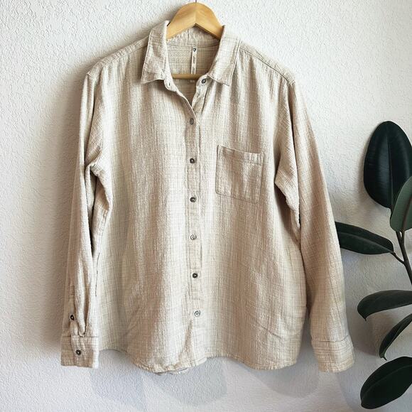 Kuhl Womens Avery Button Up Flannel Shirt Large Pockets Textured Outdoors Hiking - Picture 1 of 10